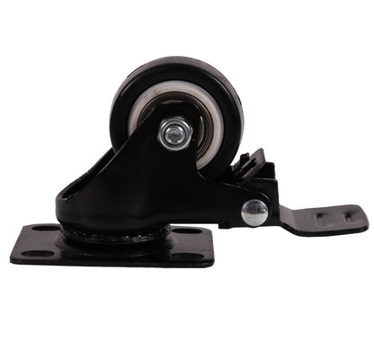 Zwenkwiel met rem 40 x 20mm PU