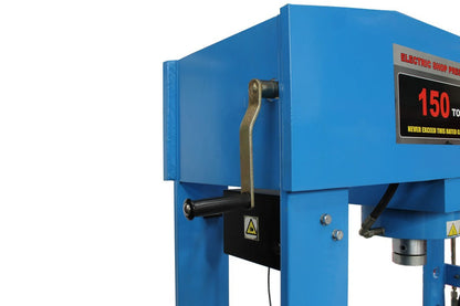 Werkplaatspers elektrisch met handlier 150 ton