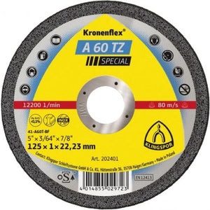 Klingspor kronenflex, Doorslijpschijf 125 x 1.0 x 22.23 mm