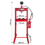 PH3 20 ton hydraulische  werkplaatspers met manometer