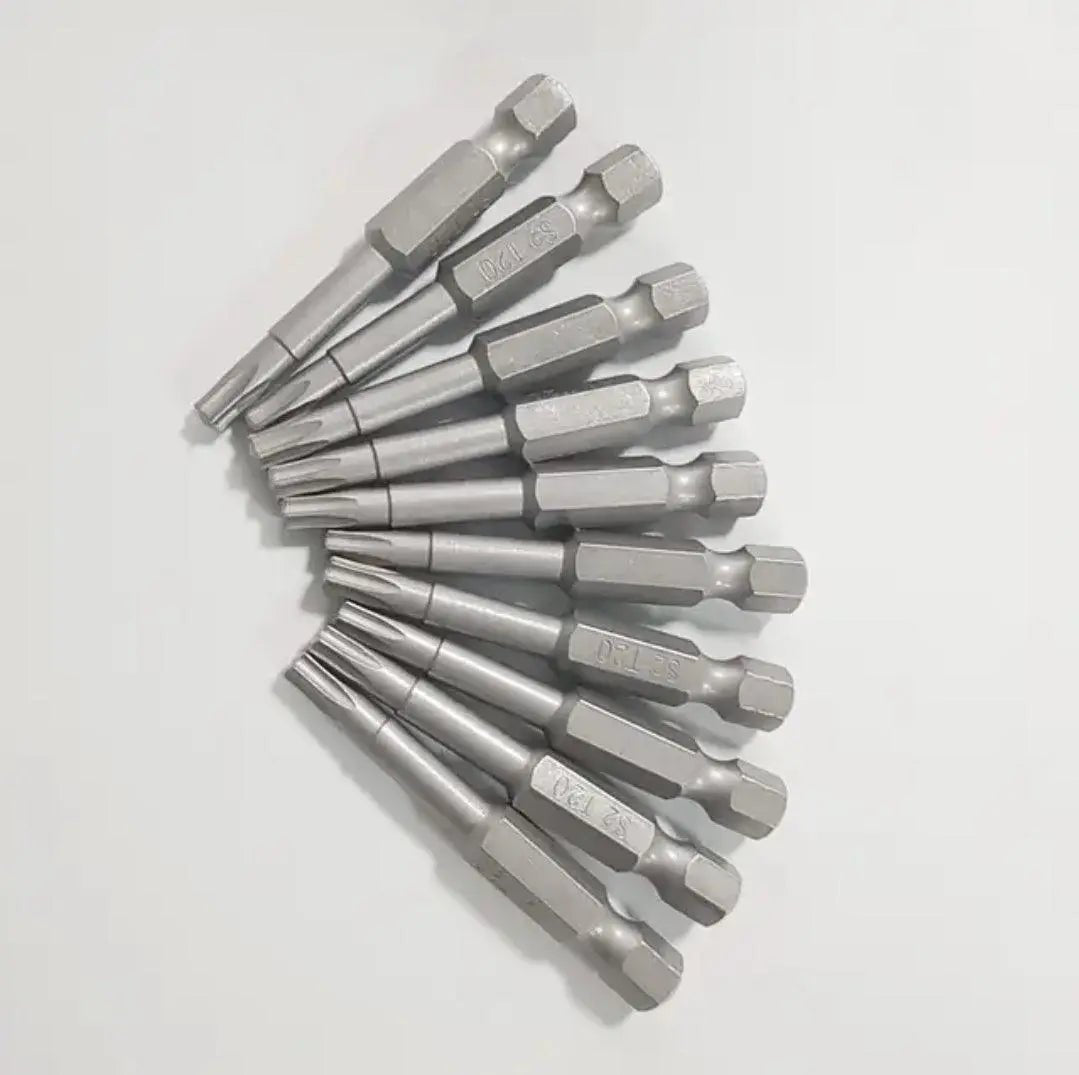 Top-Tools TORX T30 Bit Set – 10-Delig Gehard Staal Schroefbits