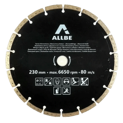 Top-Tools.nl Diamantschijf 230mm Gesegmenteerd – Beton & Straatstenen